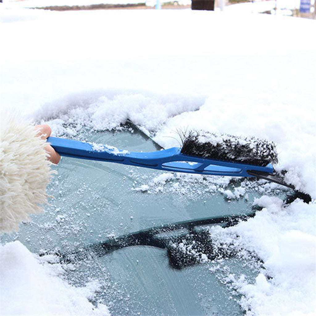 2-in-1 Ice Scraper with Brush For Car Windshield